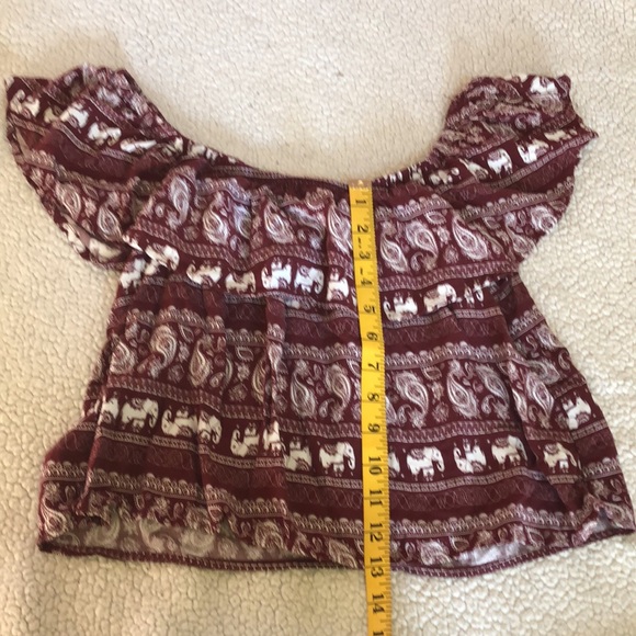 10 / $10 Rue21 crop top with frill neckline - Picture 6 of 8
